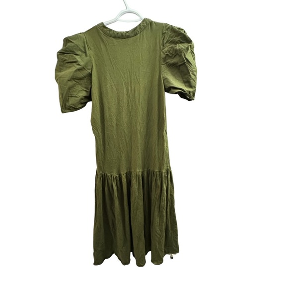 Zara Women’s Puff Short Sleeve Fit And Flare Olive Green Midi Dress
#1149 - Picture 3 of 6